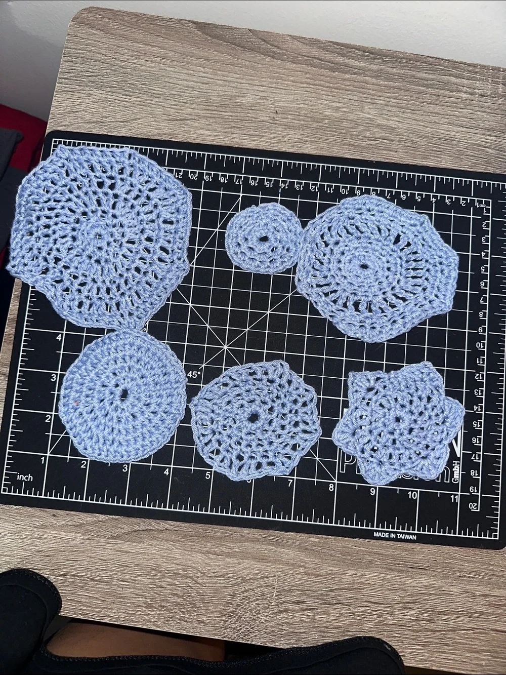 Crochet doily bundle set of 9- 100% cotton